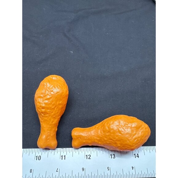 Plastic Play Food Set - Chicken Drumsticks Fried Egg Waffle & Eggs - Picture 4 of 6